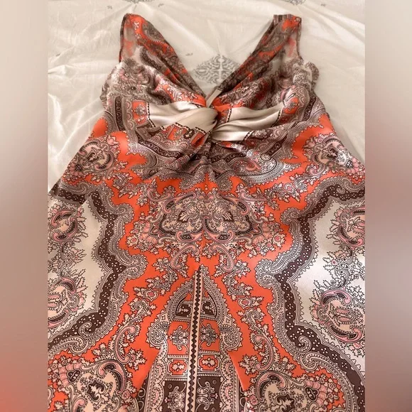 Blumarine Deep V-Neck Silk Dress - Picture 16 of 16